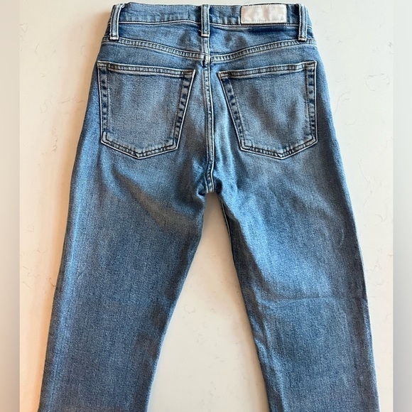 Re/Done High Rise Ankle Crop In Light 22 - Picture 8 of 10